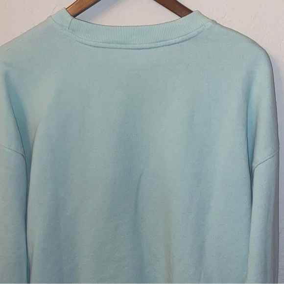 Women's Aqua Blue Light Weight Beach Jumper Sweatshirt - Picture 8 of 9